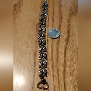 Vintage solid copper designer bracelet